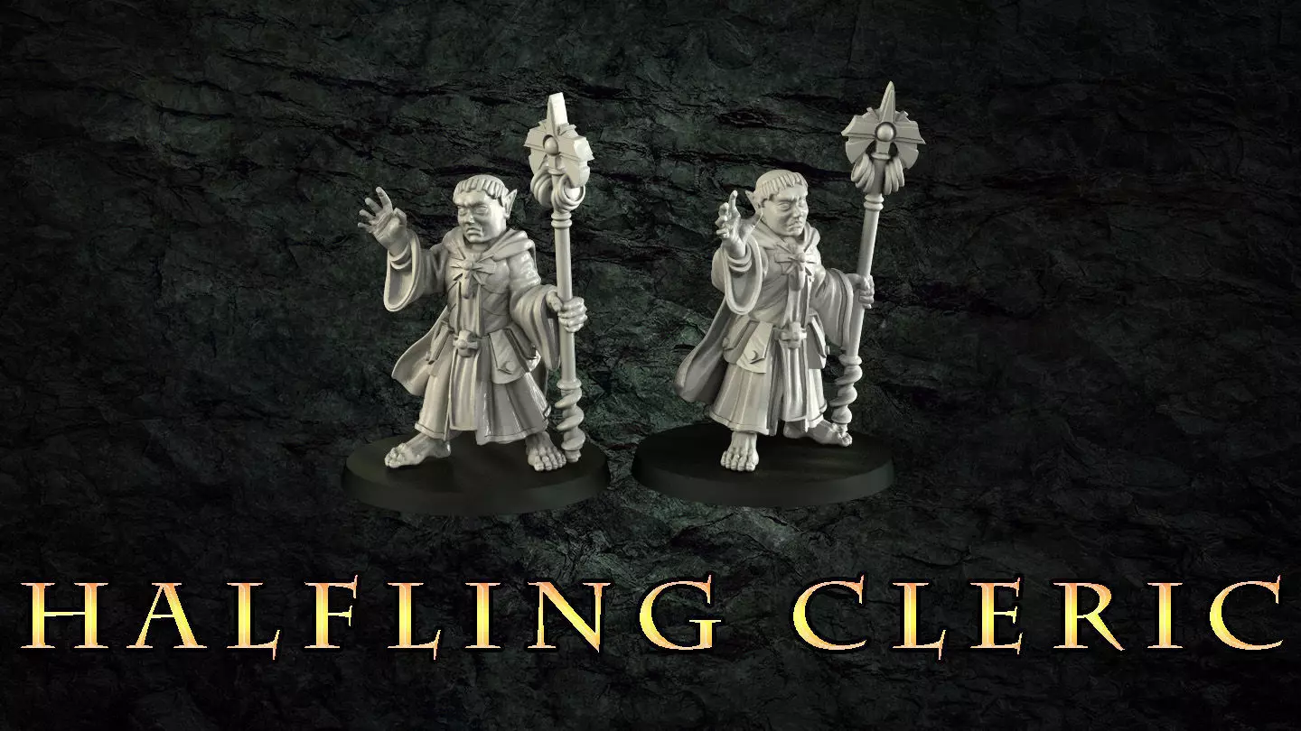 Halfling Cleric 3D print model