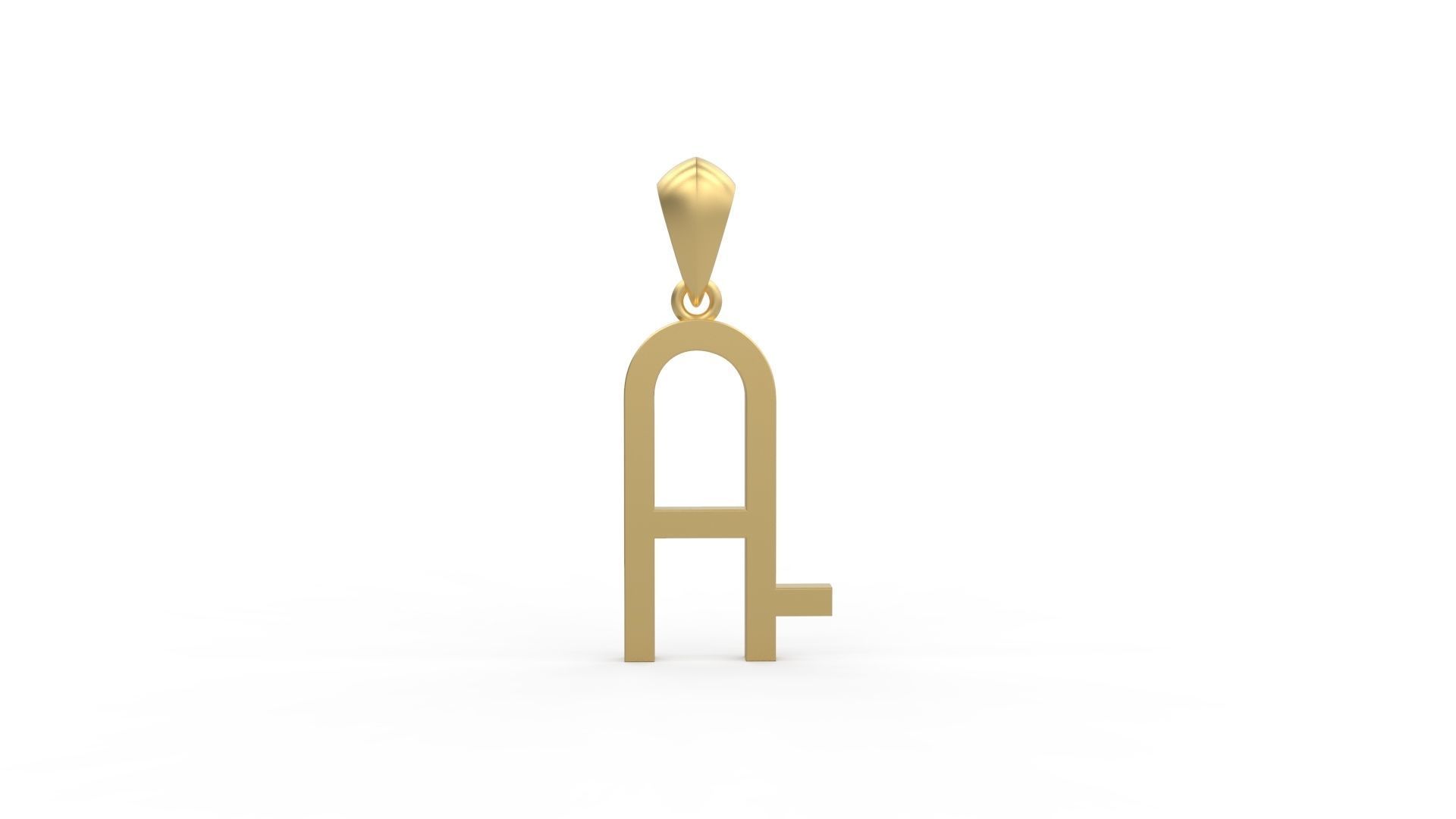 Initial Letters Pendant Aklirics A 3D print model_4