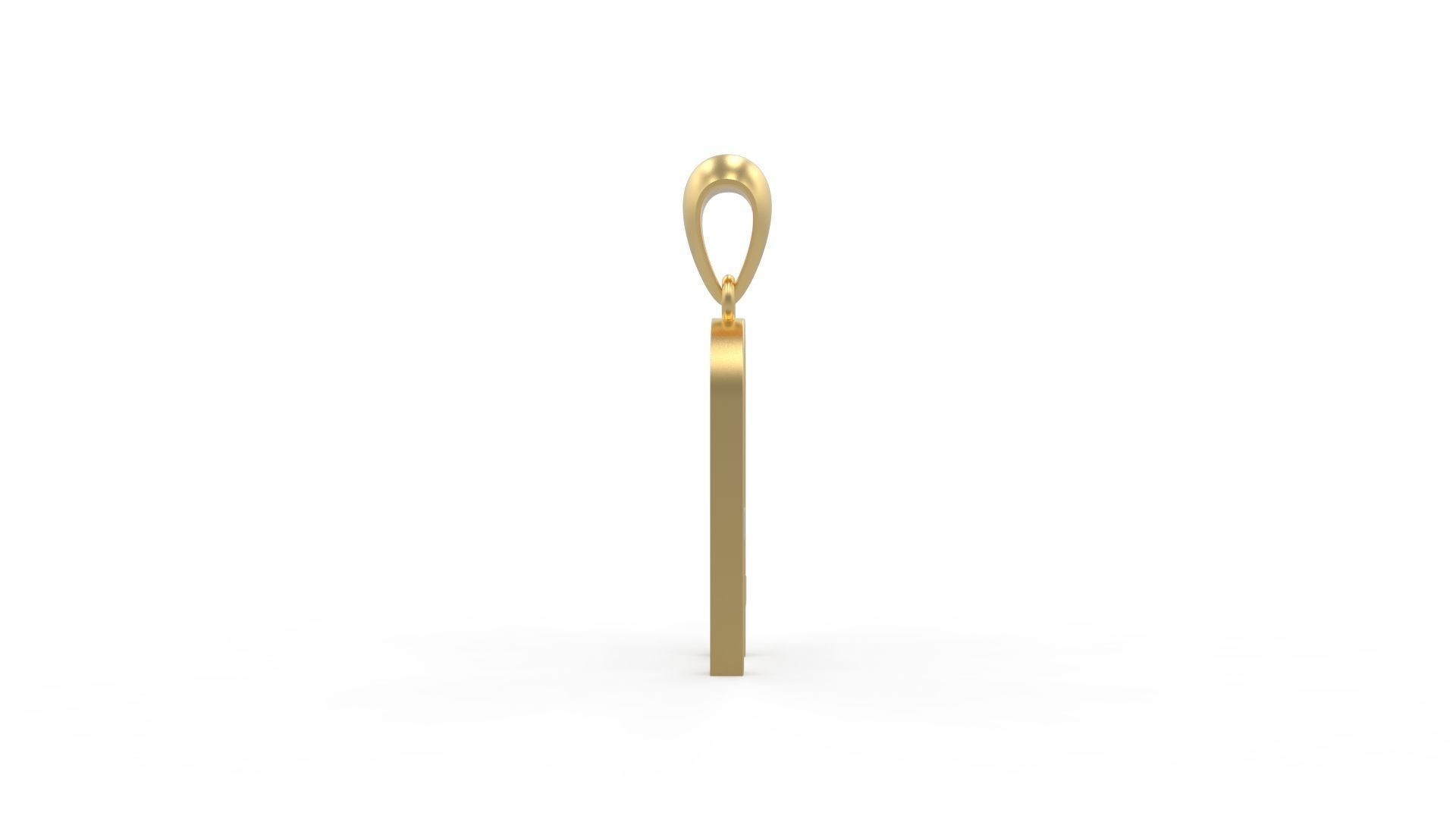 Initial Letters Pendant Aklirics A 3D print model_2