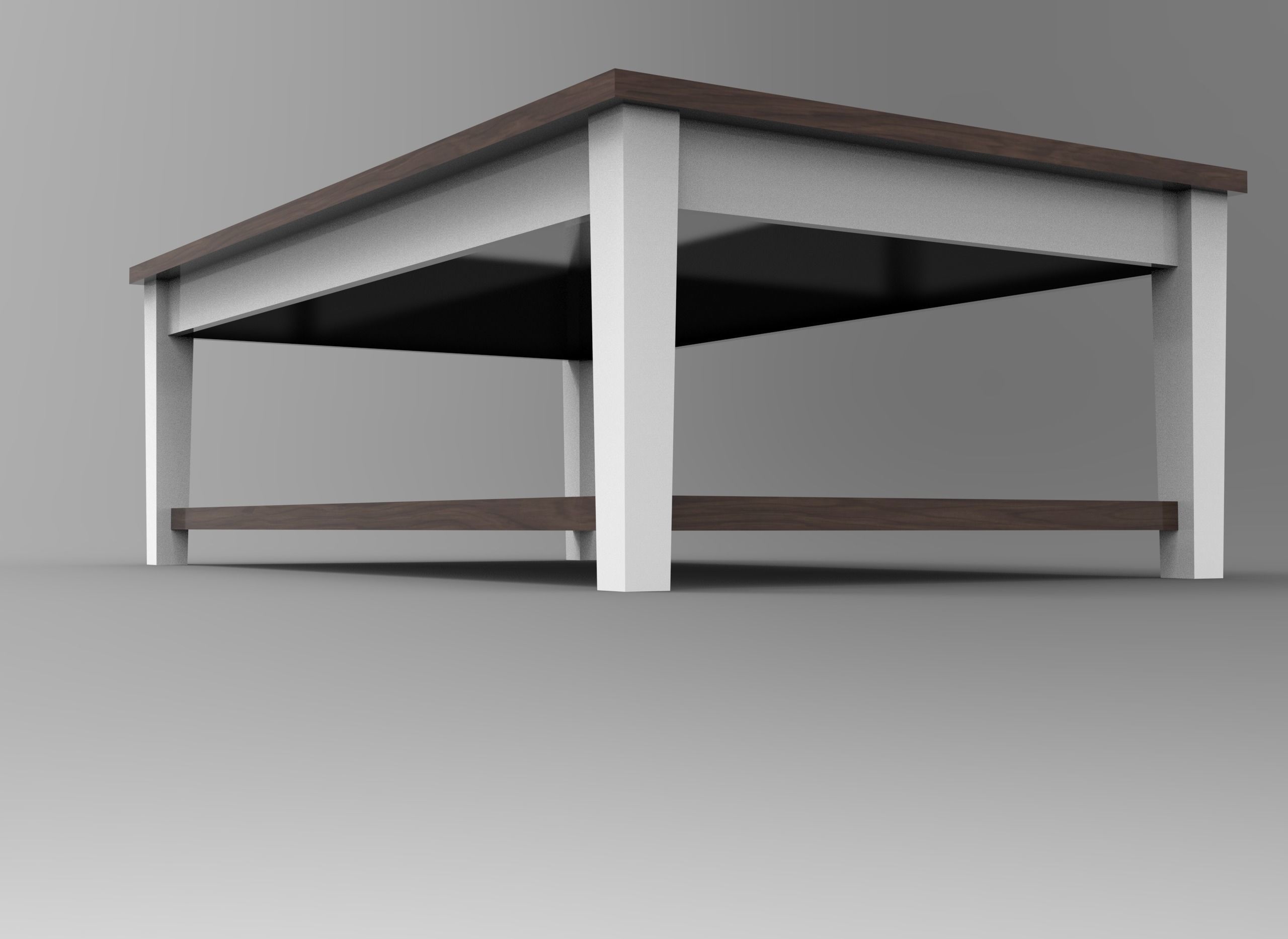 Wooden Table 01 Low-poly 3D model_6