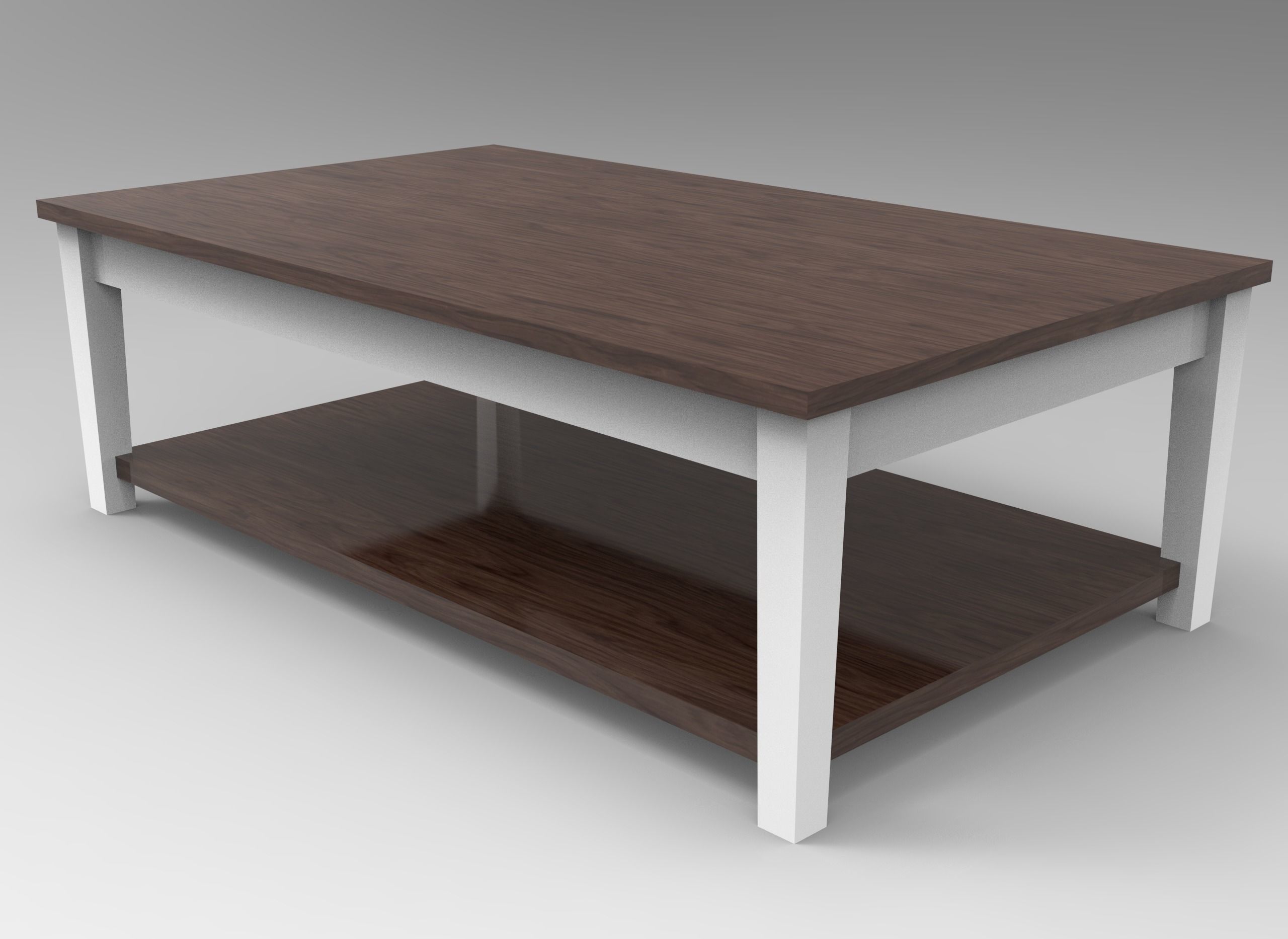 Wooden Table 01 Low-poly 3D model_5