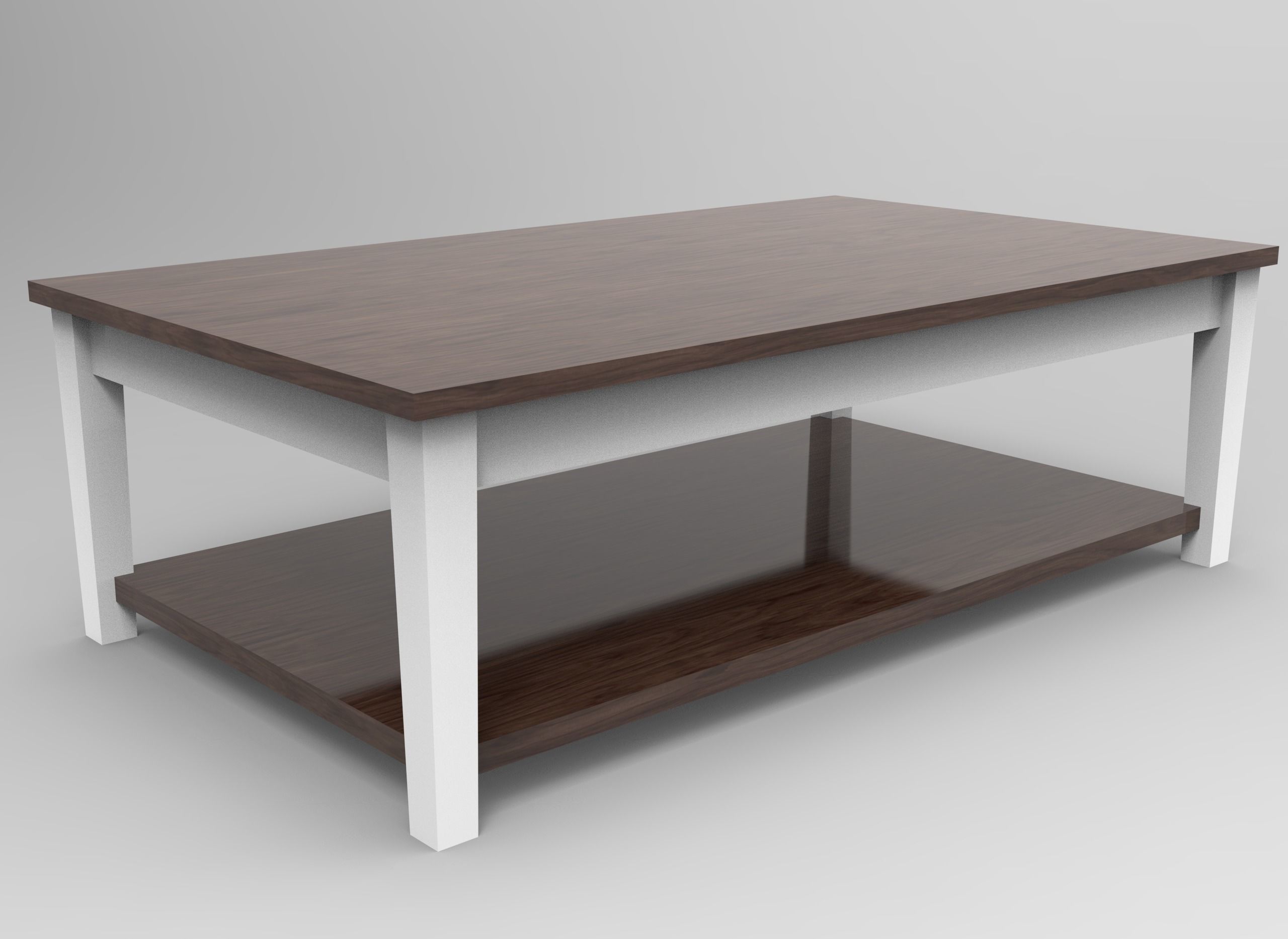 Wooden Table 01 Low-poly 3D model_4