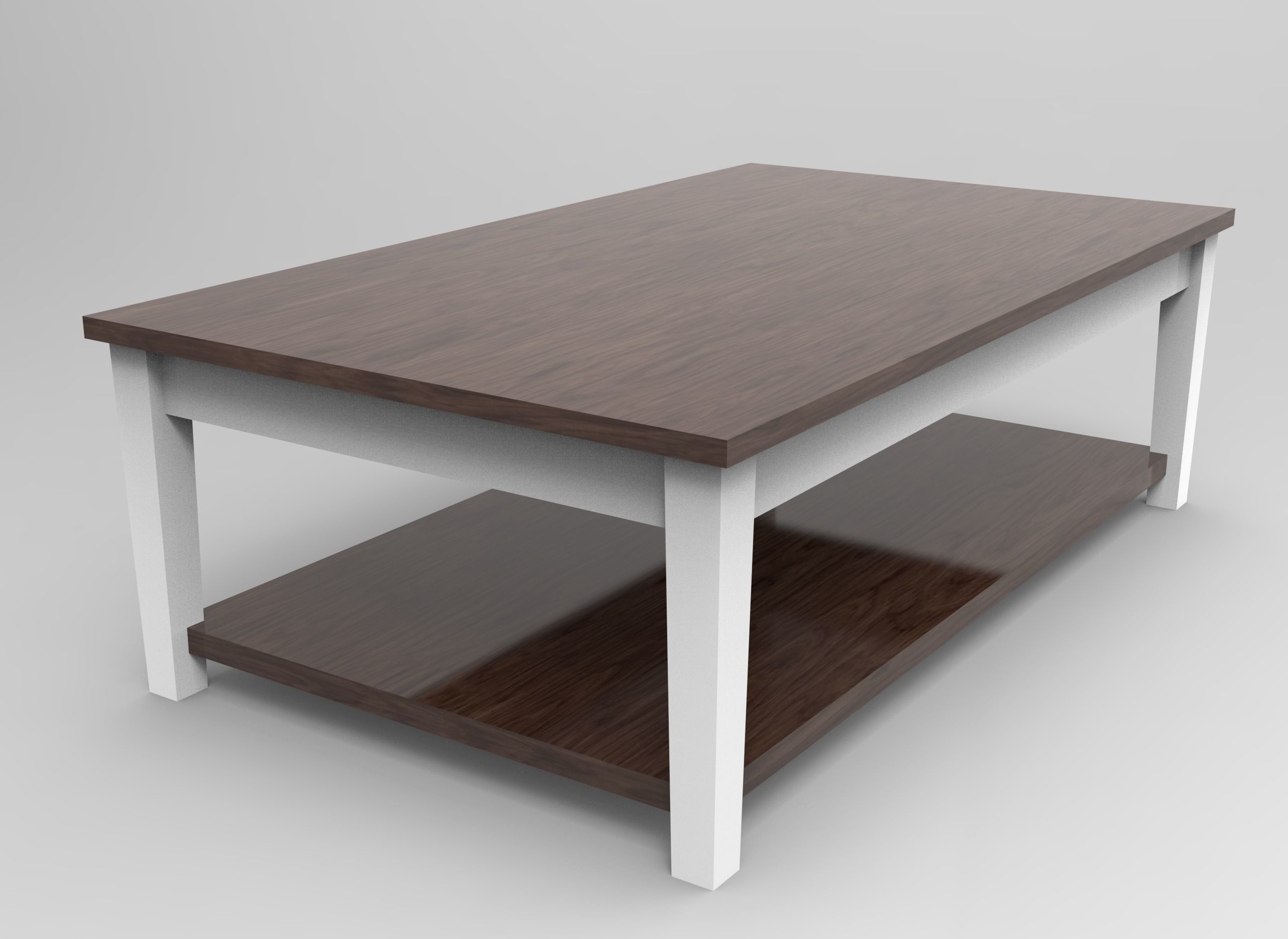 Wooden Table 01 Low-poly 3D model_9
