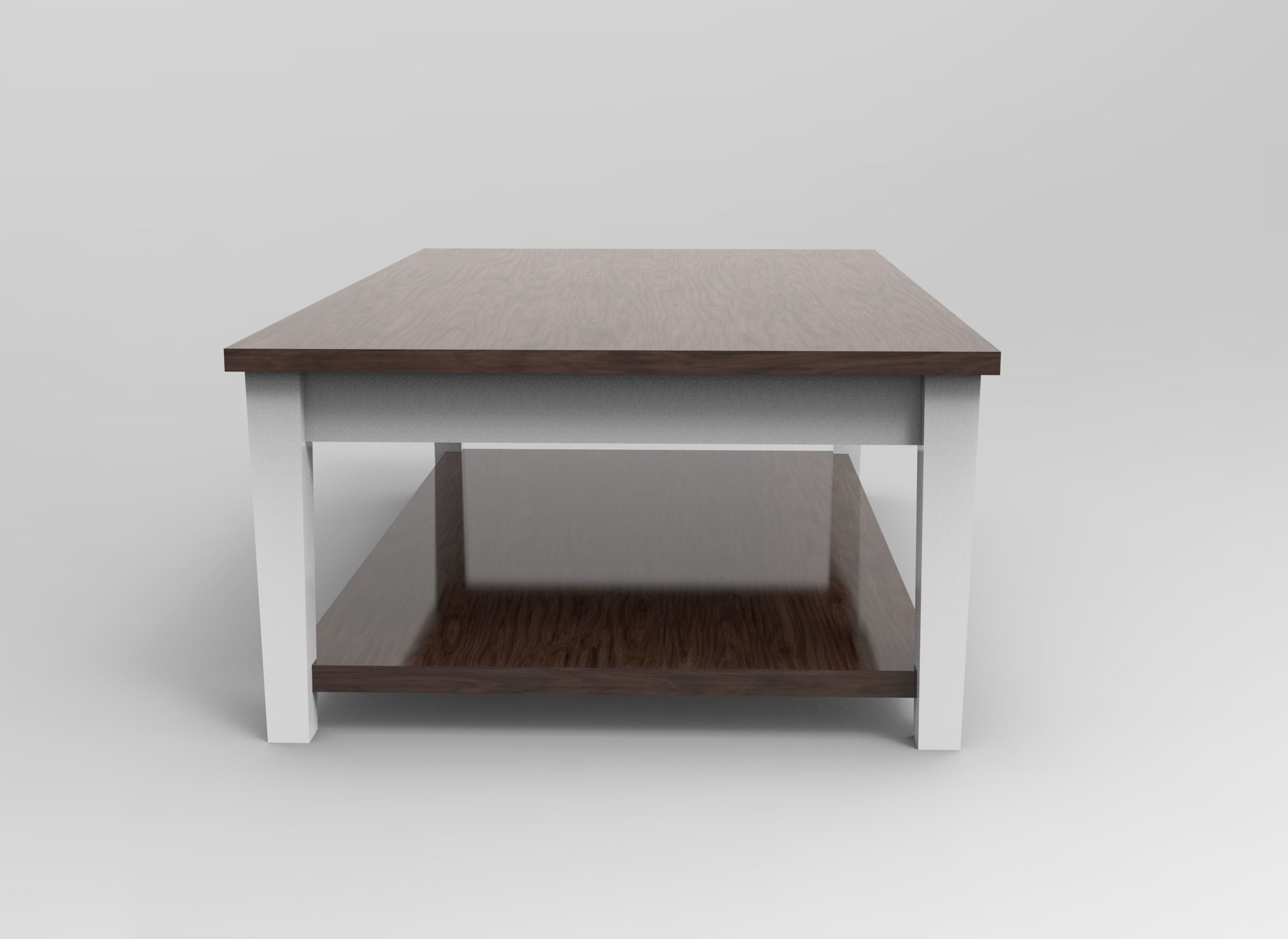 Wooden Table 01 Low-poly 3D model_3