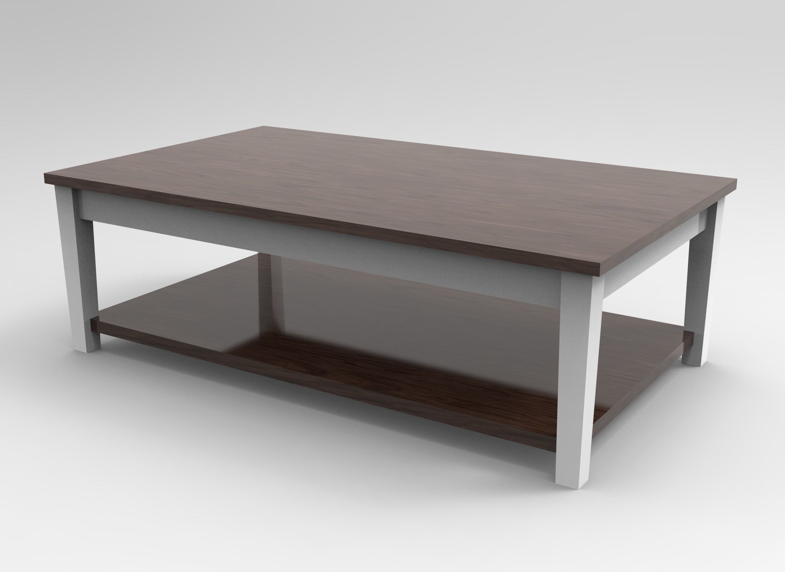 Wooden Table 01 Low-poly 3D model_2