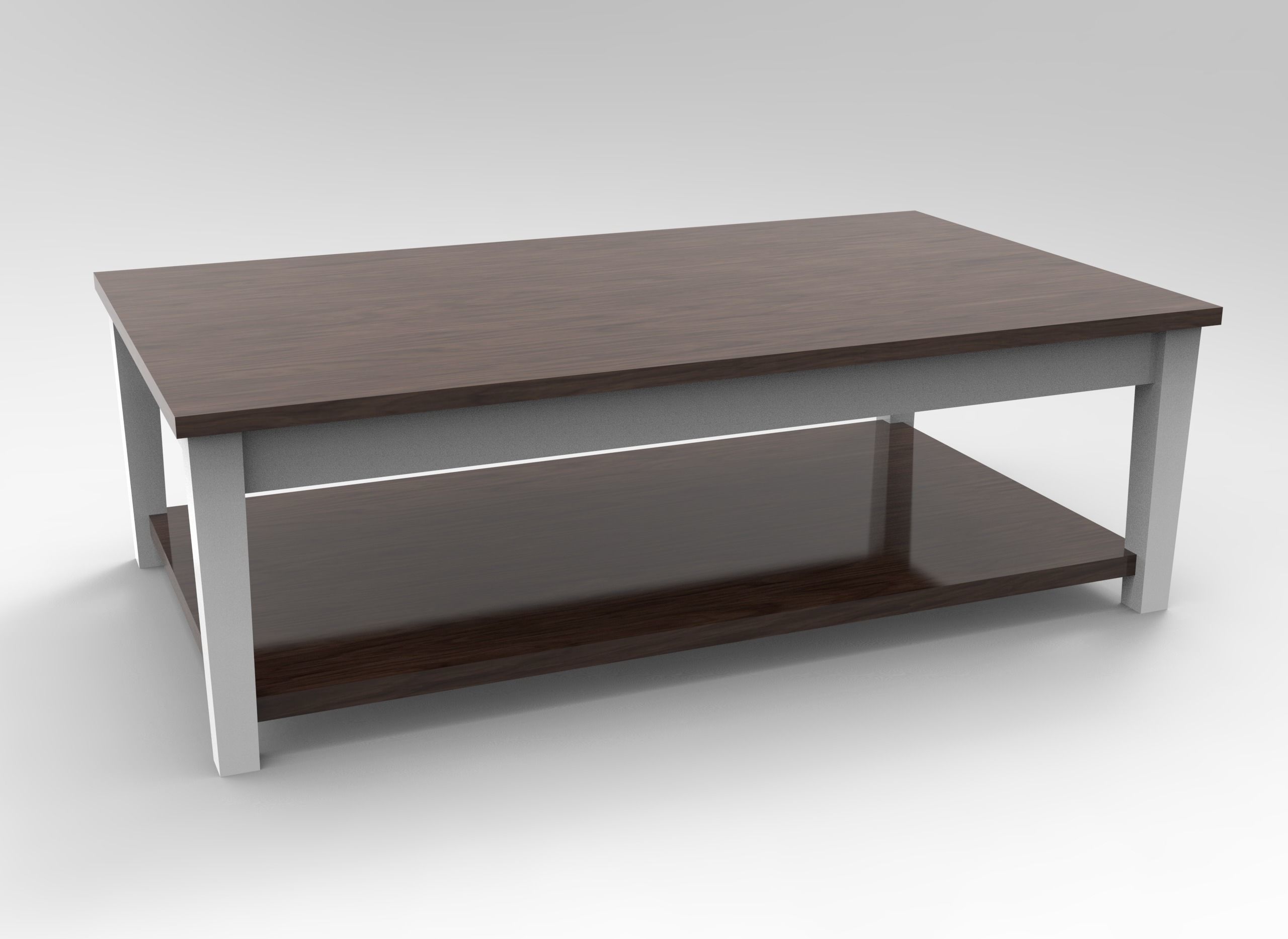 Wooden Table 01 Low-poly 3D model_1