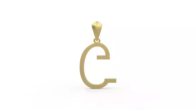 Initial Letters Pendant Aklirics C