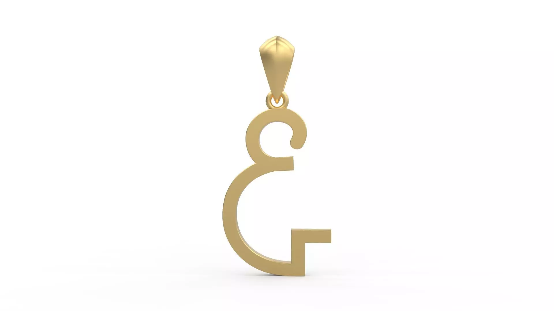 Initial Letters Pendant Aklirics E 3D print model_0