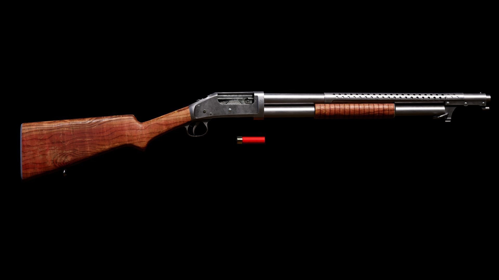 3D model Winchester Model 1897 VR / AR / low-poly | CGTrader