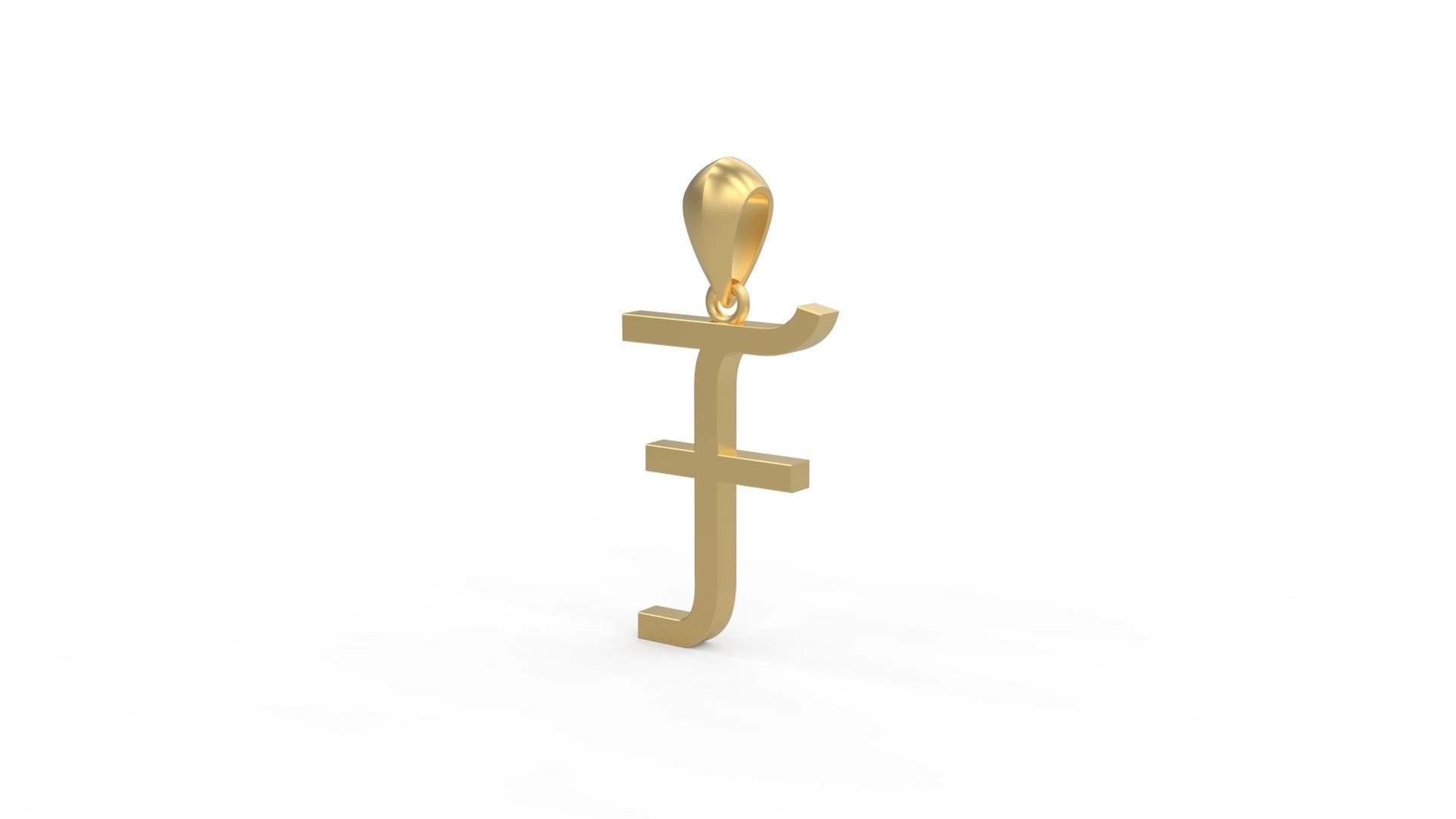 Initial Letters Pendant Aklirics F 3D print model_1