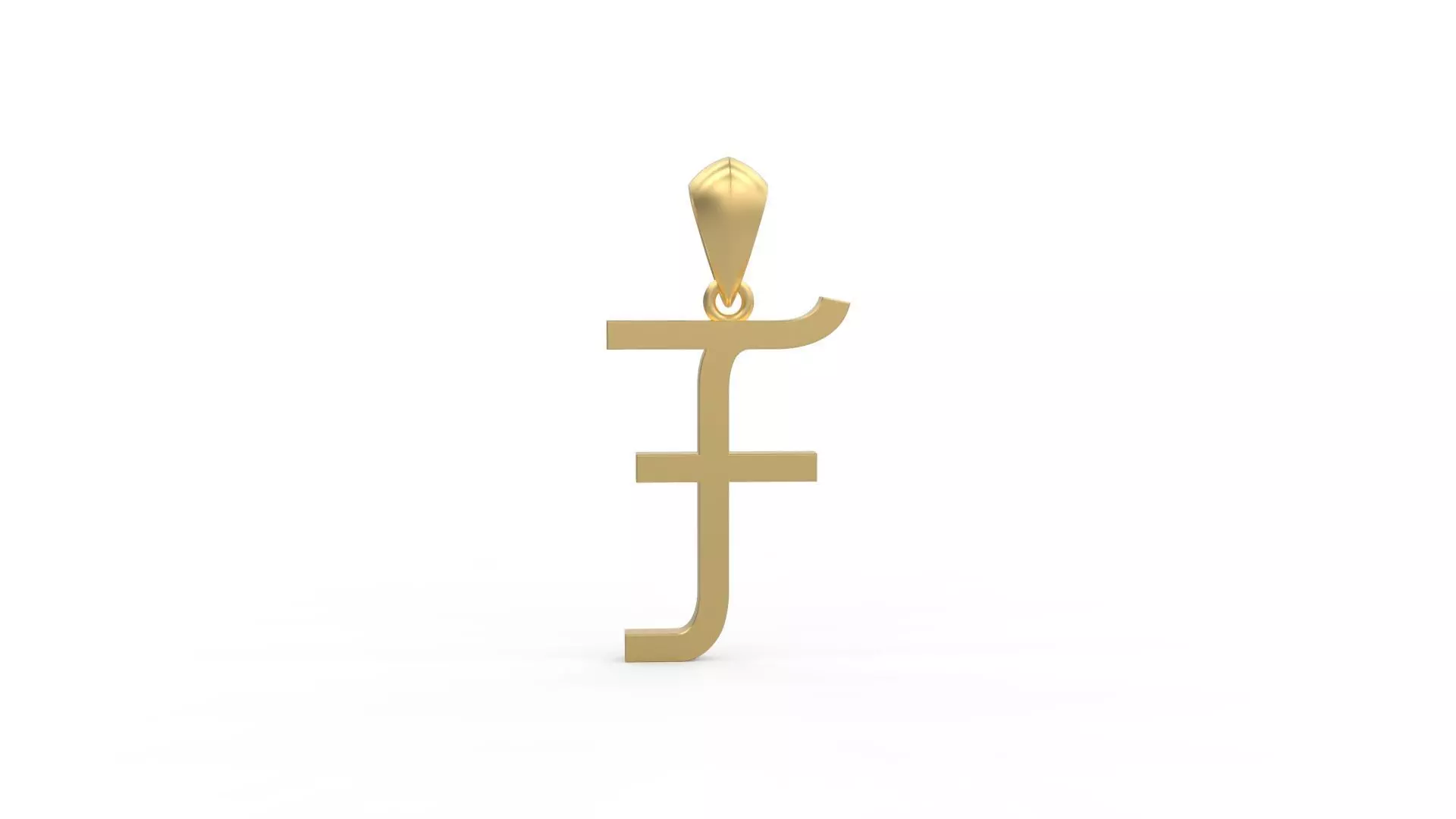 Initial Letters Pendant Aklirics F 3D print model_0
