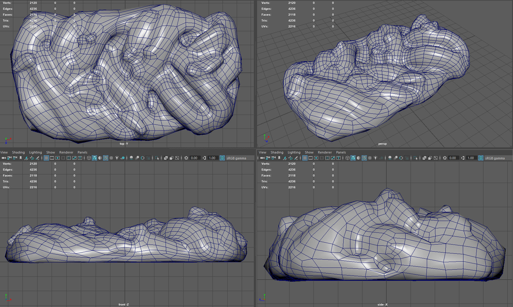 Raisin braid Low-poly 3D model_9