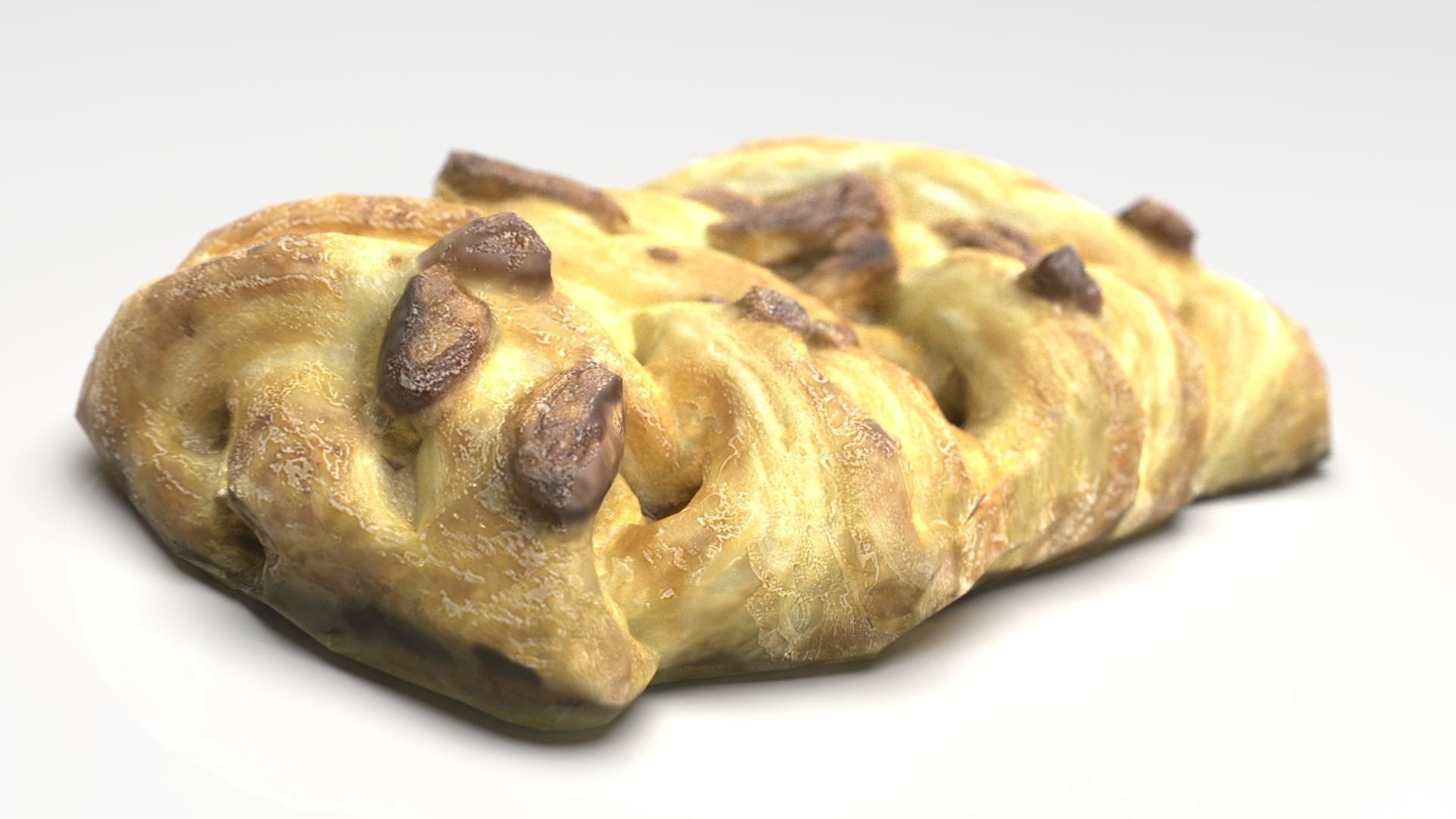 Raisin braid Low-poly 3D model_3
