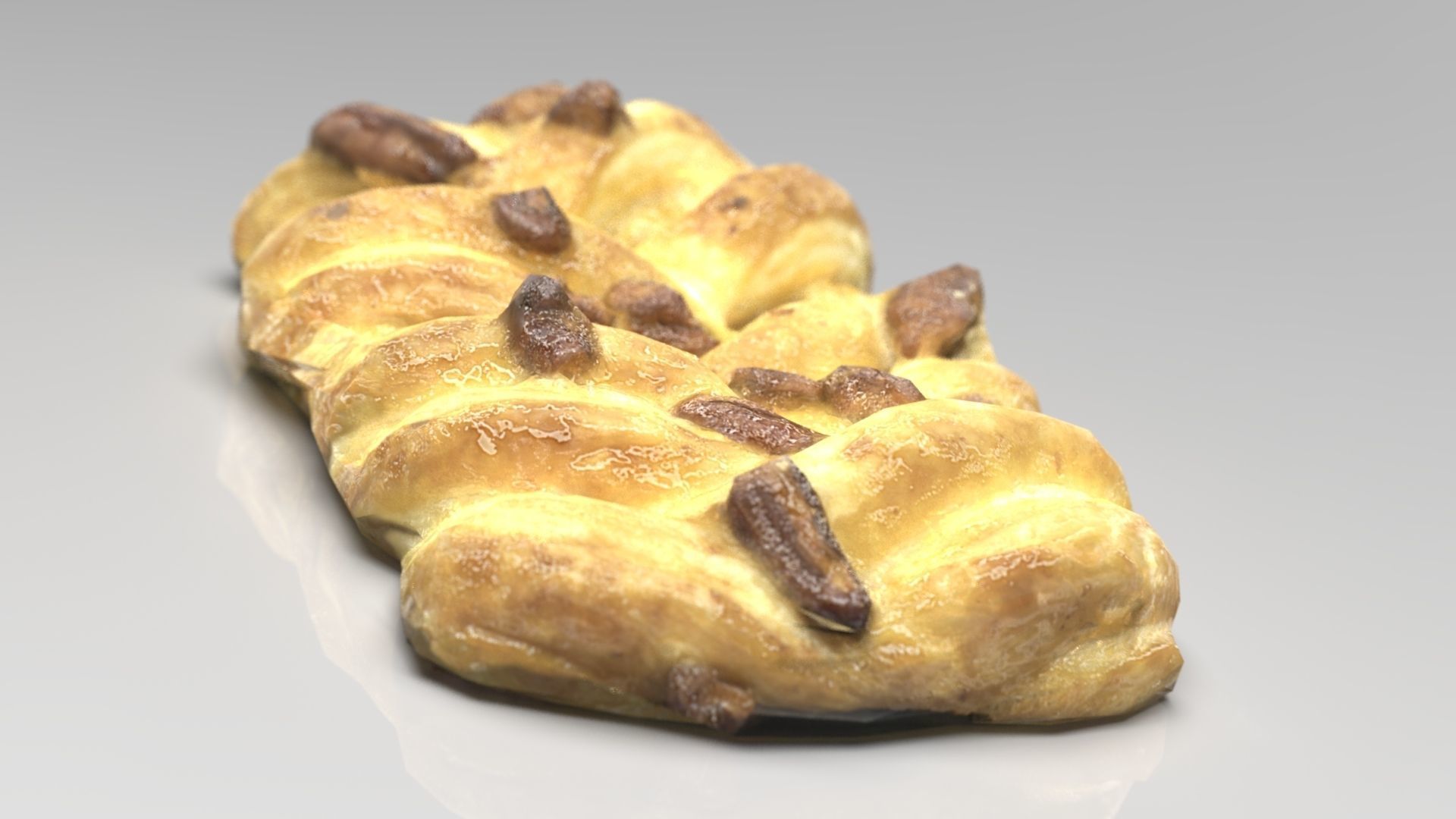 Raisin braid Low-poly 3D model_2