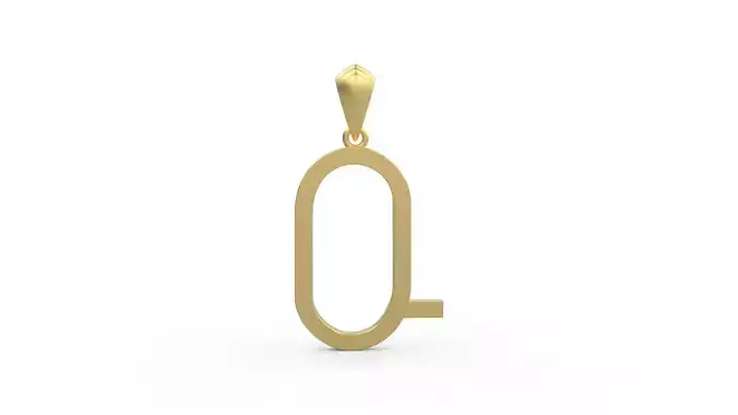 Initial Letters Pendant Aklirics O 3D print model