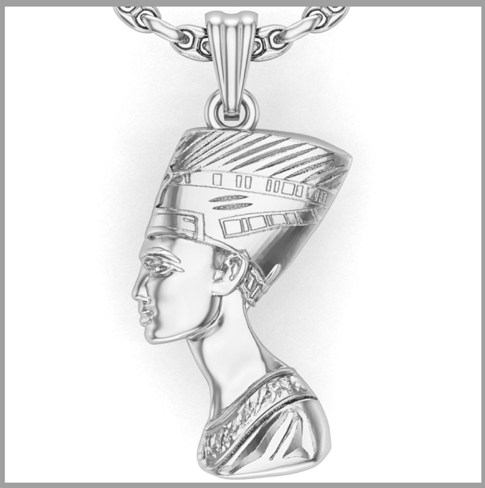  pendant Nefertiti   3D print model_5