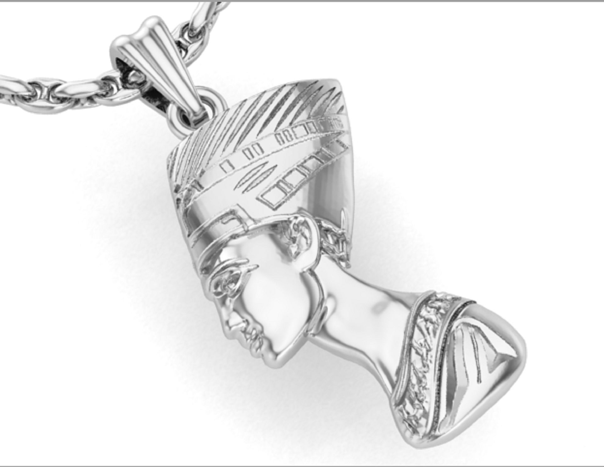  pendant Nefertiti   3D print model_2