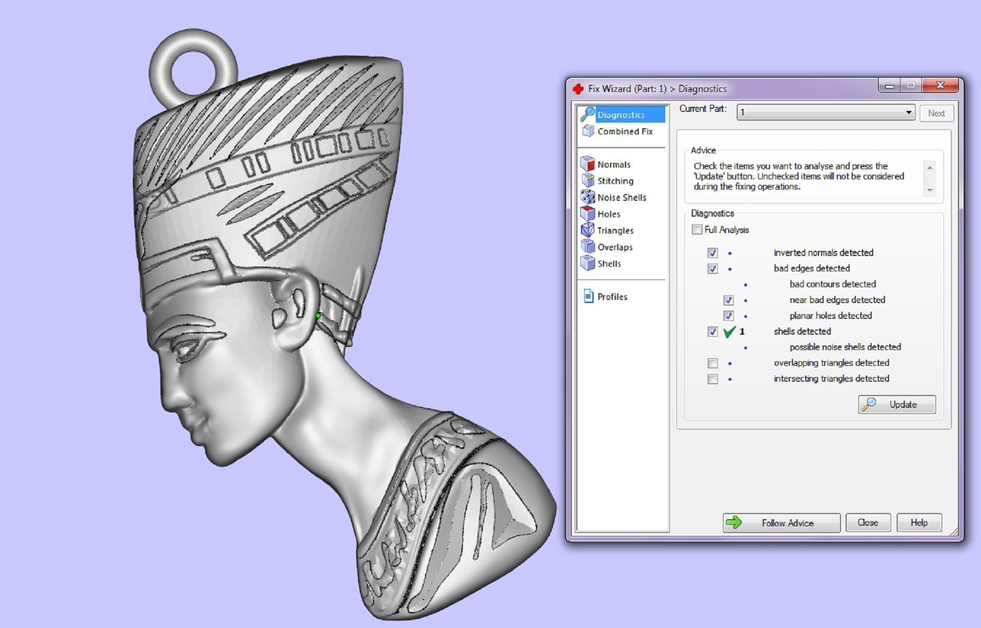  pendant Nefertiti   3D print model_8
