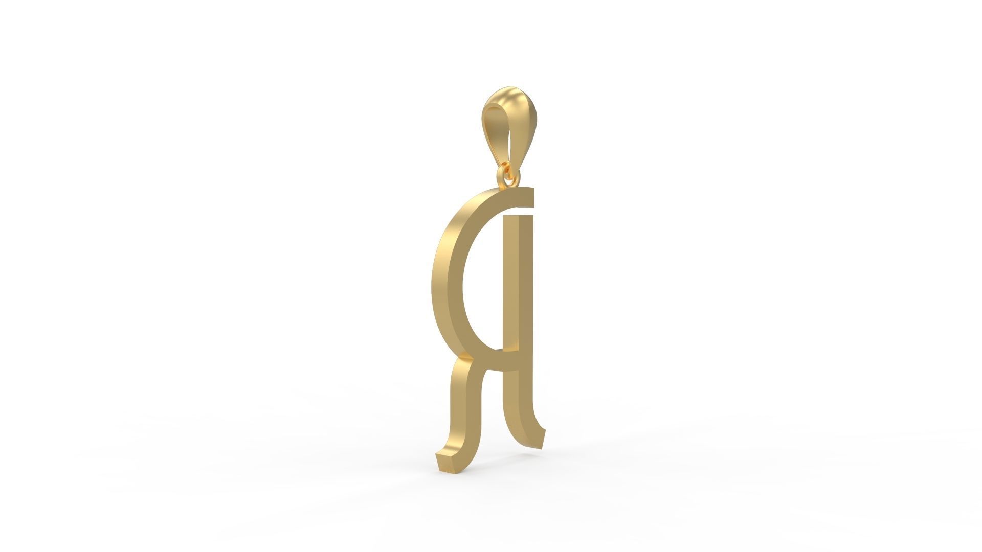 Initial Letters Pendant Aklirics R 3D print model_3