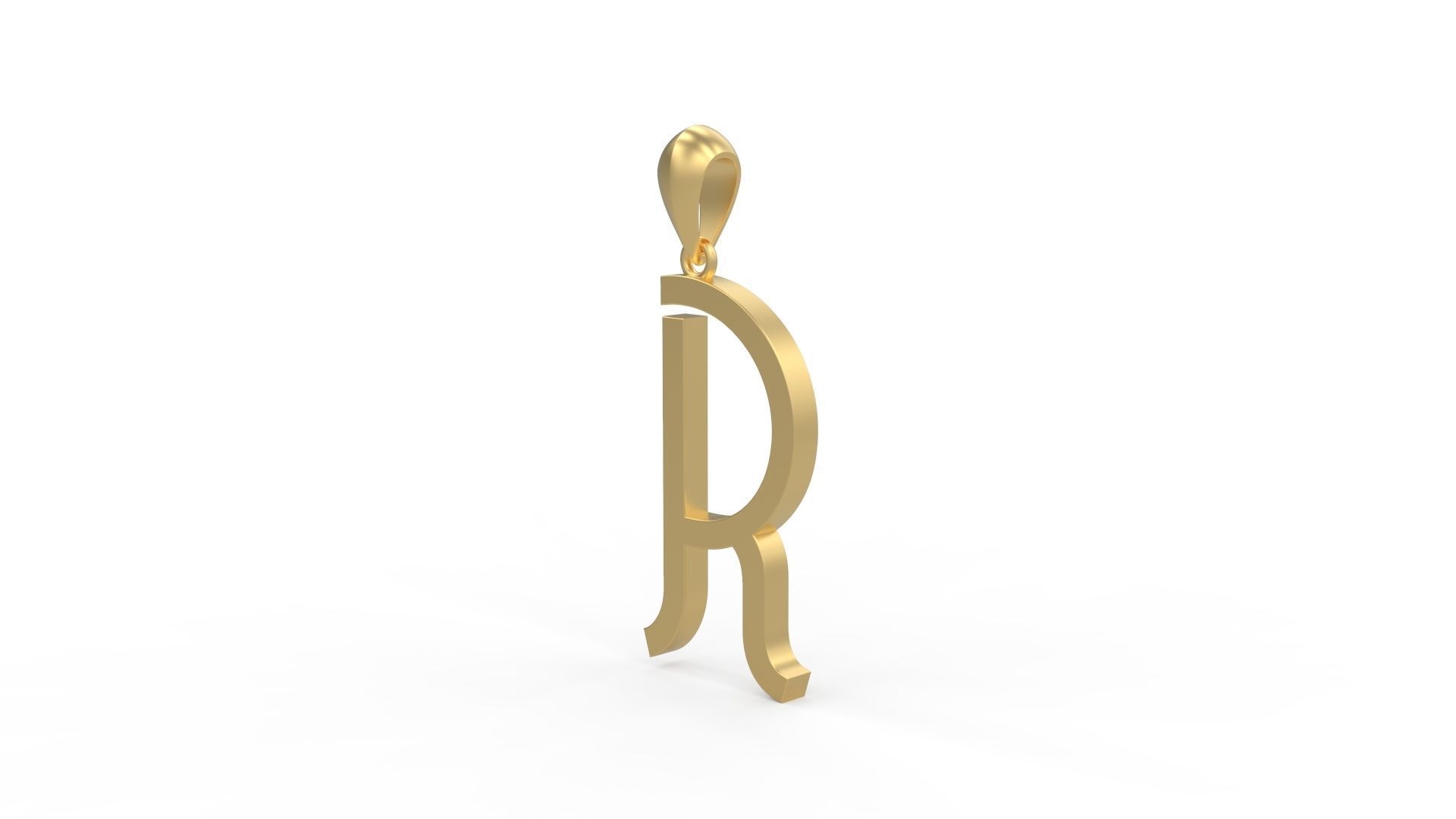 Initial Letters Pendant Aklirics R 3D print model_1