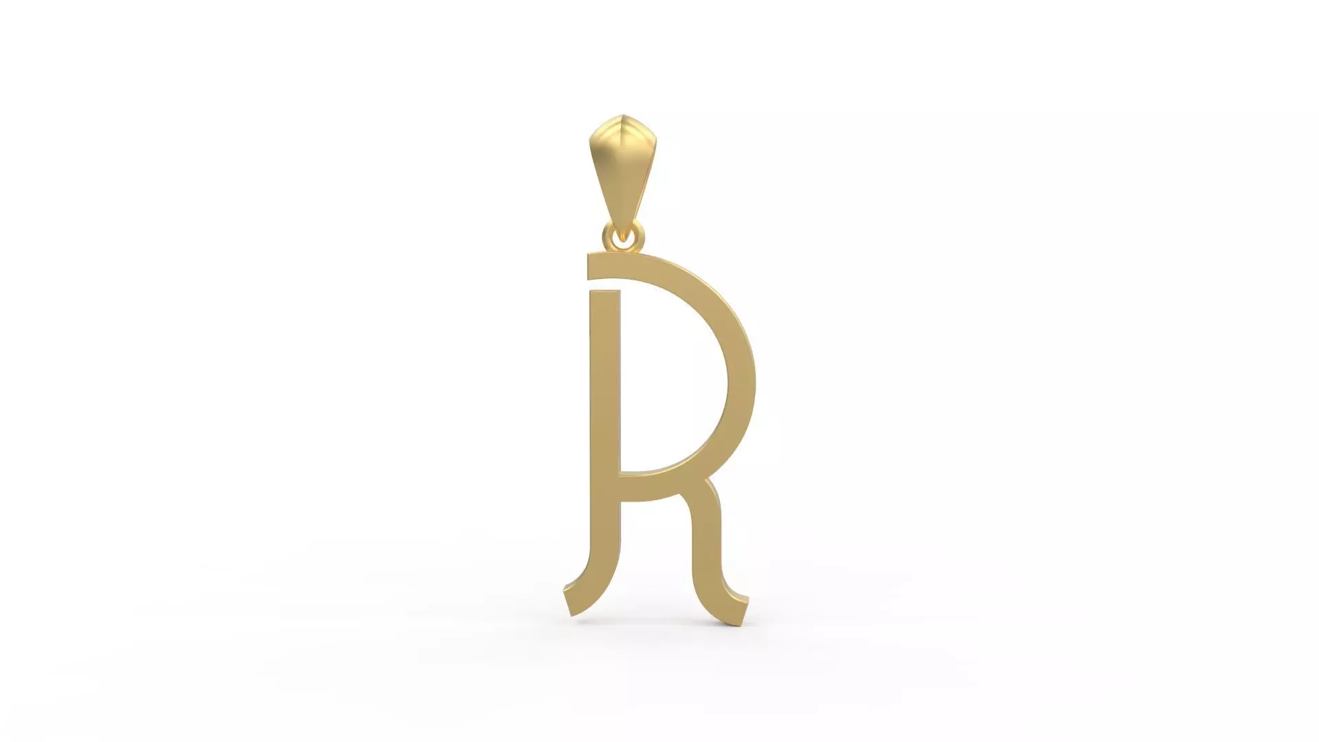 Initial Letters Pendant Aklirics R 3D print model_0