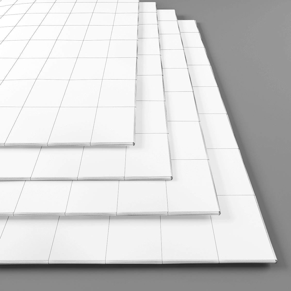 Rugs-1261 four rugs Low-poly 3D model_3