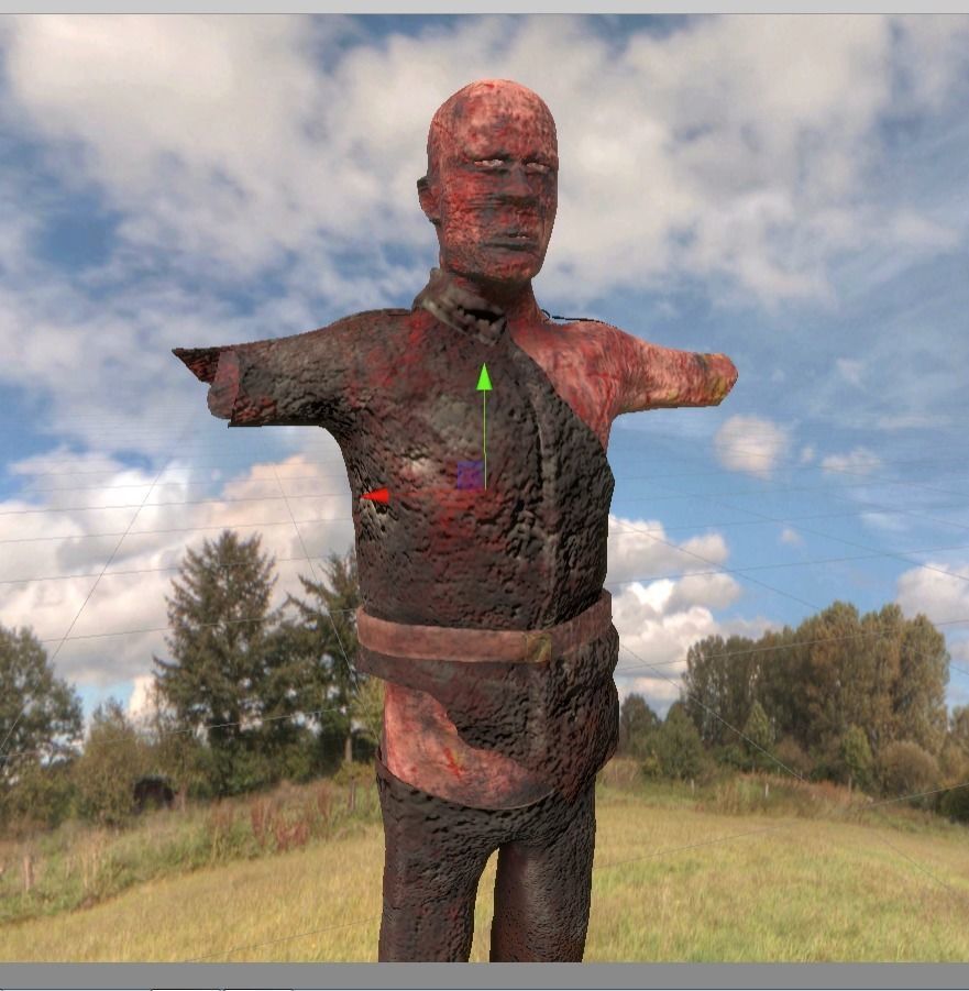 Bad Corpse Torn Soldier Gore Man Low-poly 3D model_7