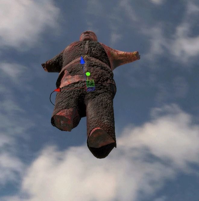 Bad Corpse Torn Soldier Gore Man Low-poly 3D model_11