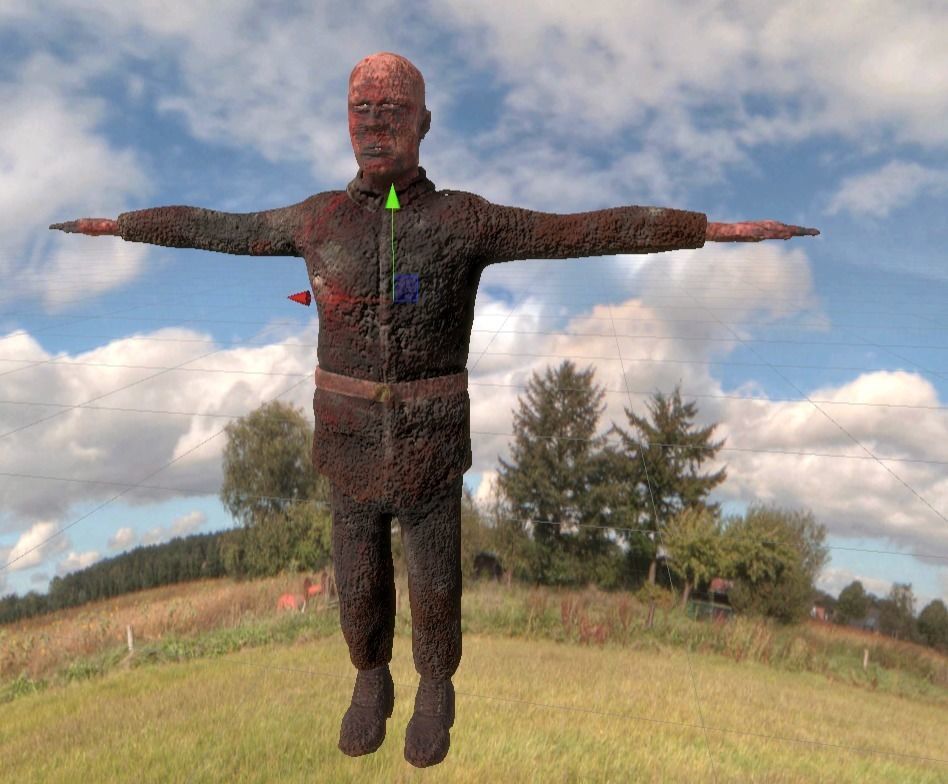 Bad Corpse Torn Soldier Gore Man Low-poly 3D model_15