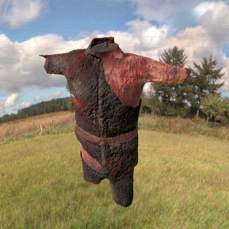 Bad Corpse Torn Soldier Gore Man Low-poly 3D model_12