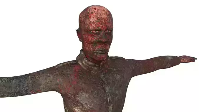 Bad Corpse Torn Soldier Gore Man Low-poly 3D model