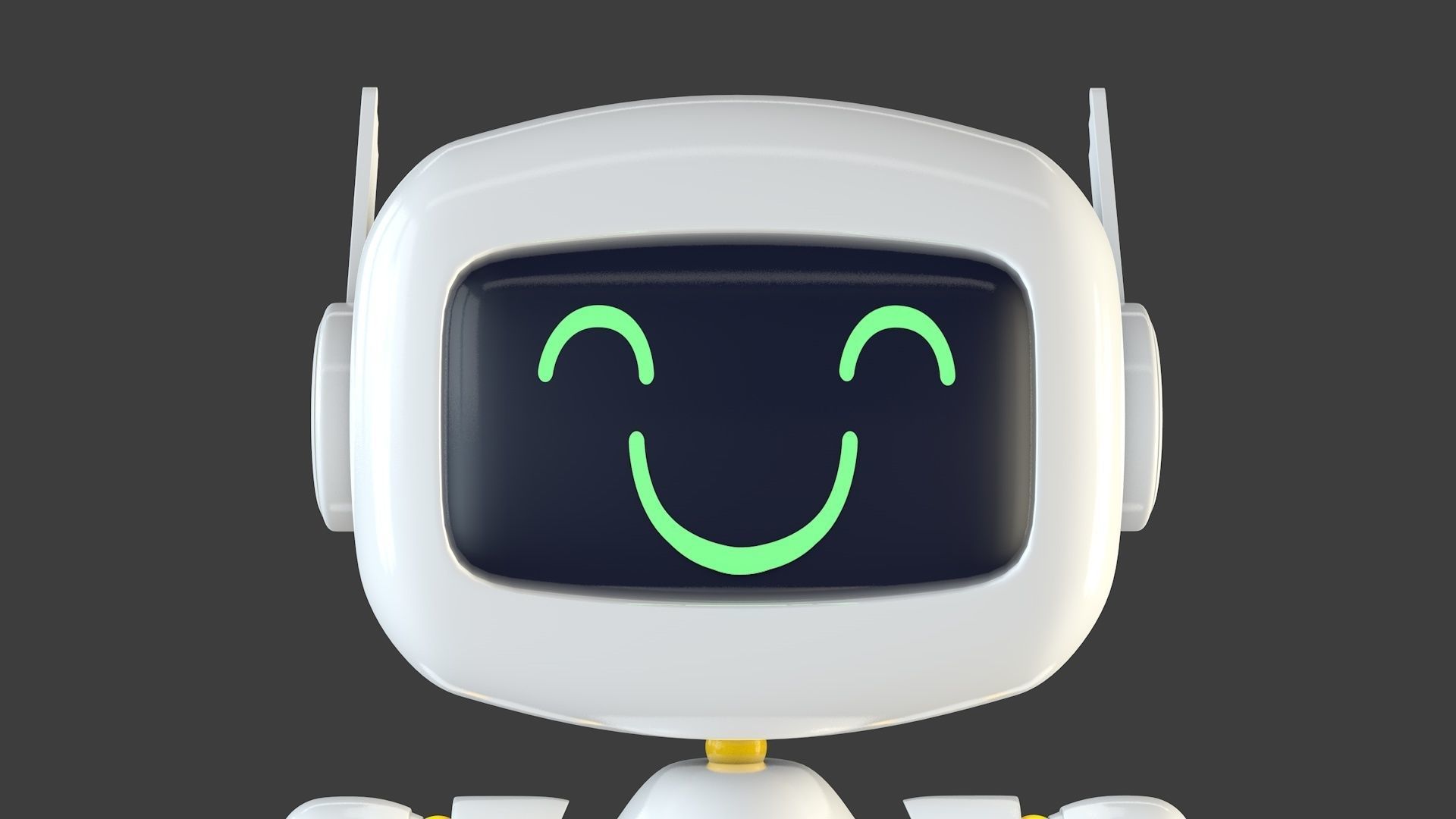 Cute Robot Low-poly 3D model_14