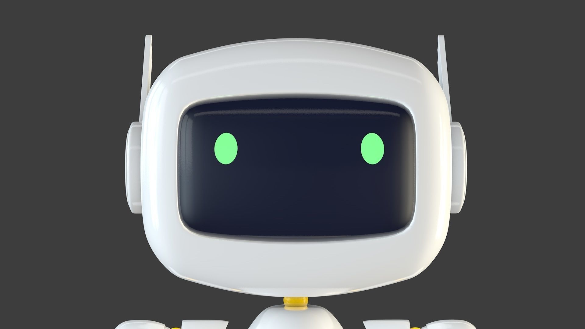 Cute Robot Low-poly 3D model_25