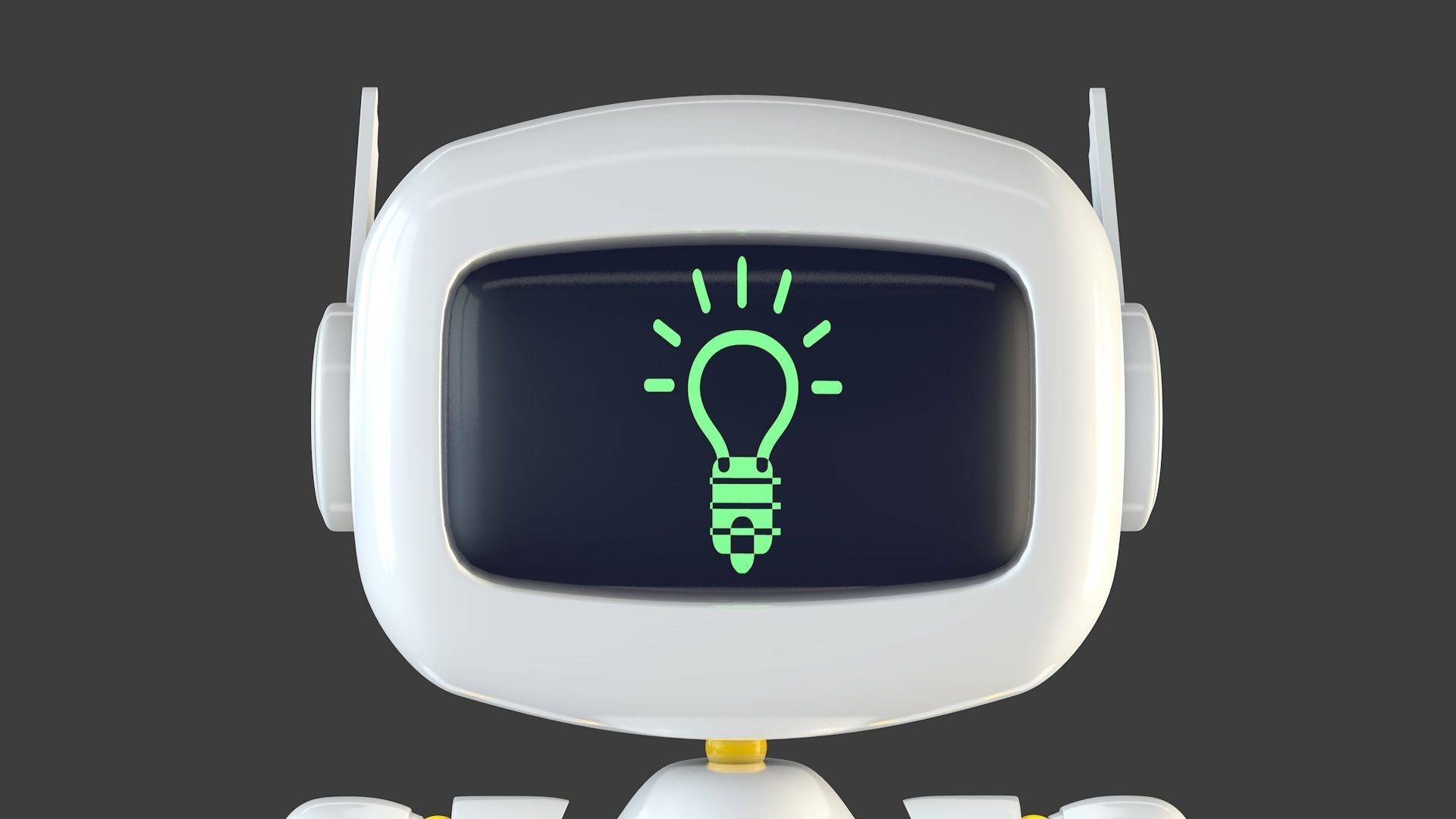 Cute Robot Low-poly 3D model_20