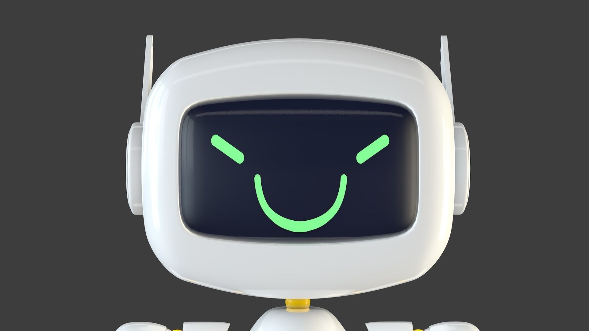 Cute Robot Low-poly 3D model_17