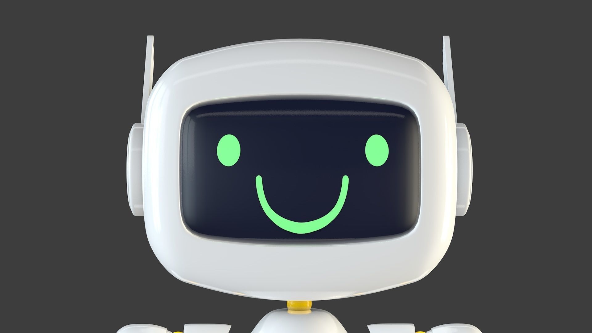 Cute Robot Low-poly 3D model_13