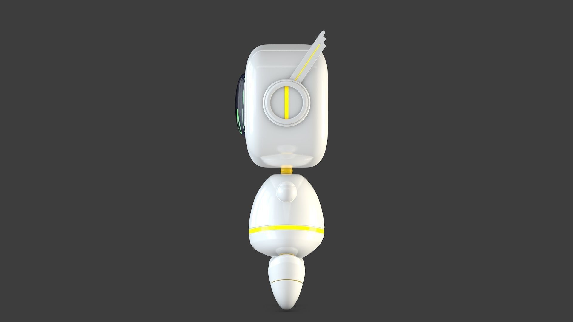 Cute Robot Low-poly 3D model_3