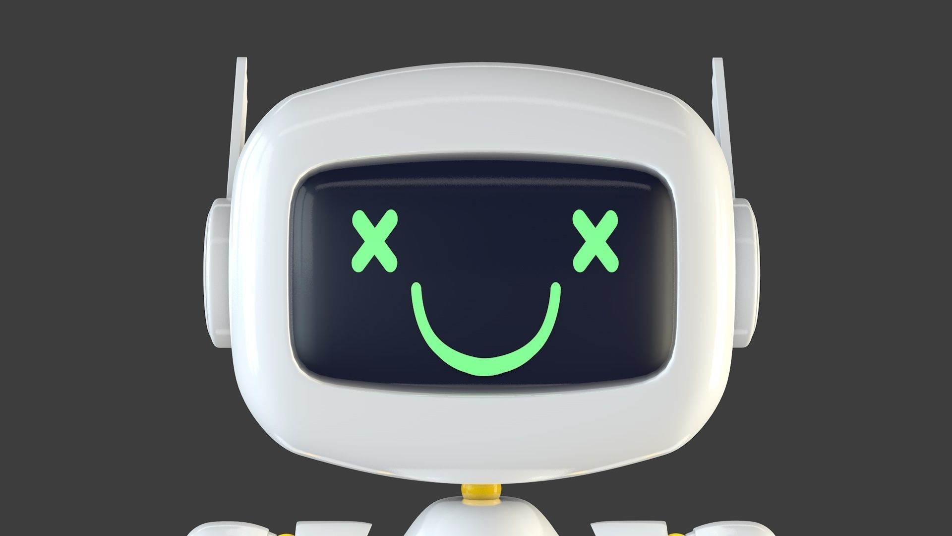 Cute Robot Low-poly 3D model_15