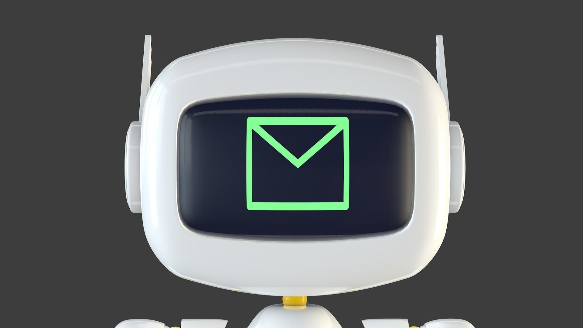 Cute Robot Low-poly 3D model_19