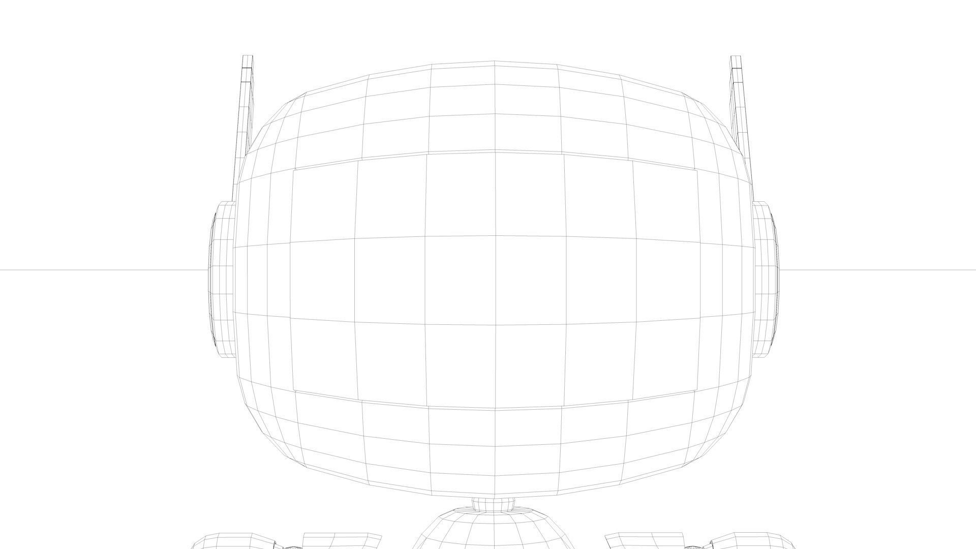 Cute Robot Low-poly 3D model_38