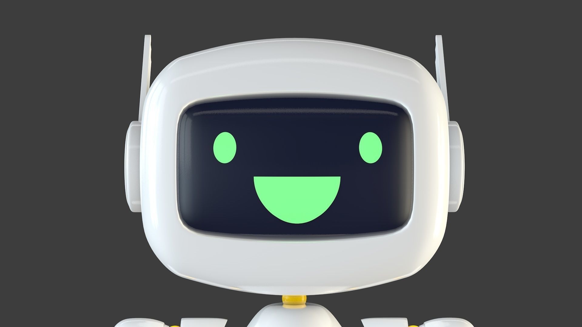 Cute Robot Low-poly 3D model_22