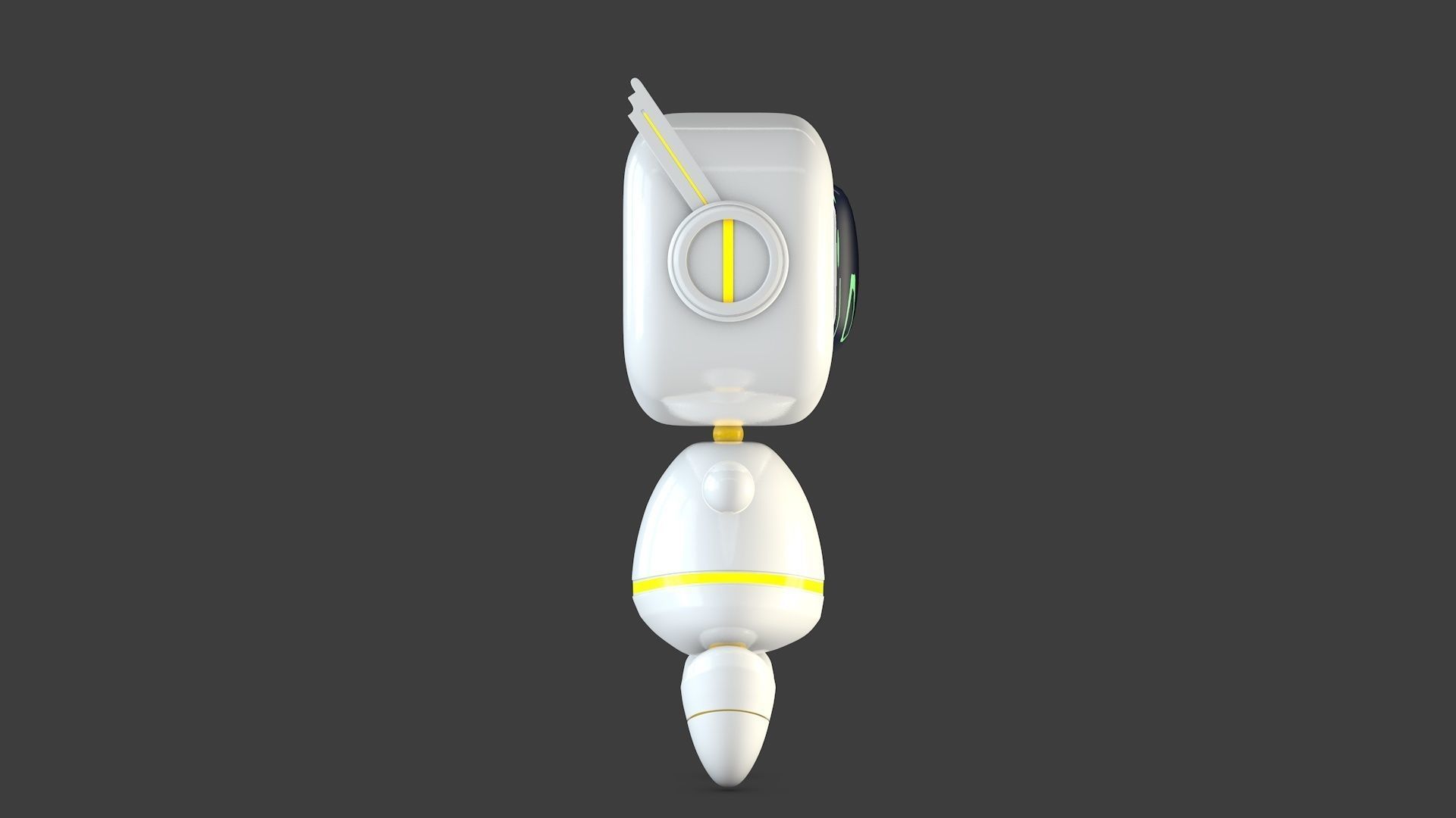 Cute Robot Low-poly 3D model_7