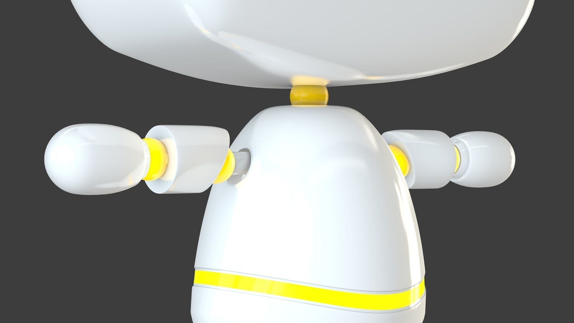Cute Robot Low-poly 3D model_10