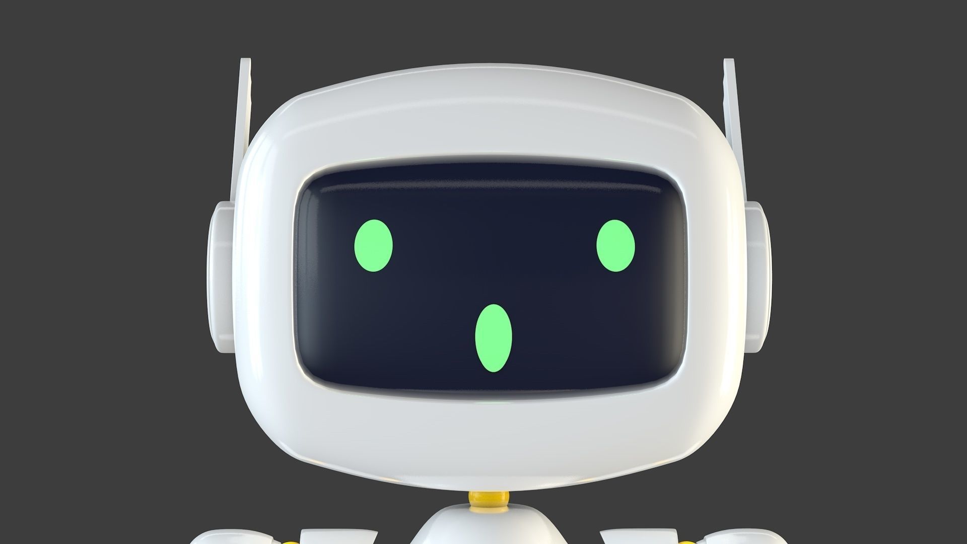Cute Robot Low-poly 3D model_24