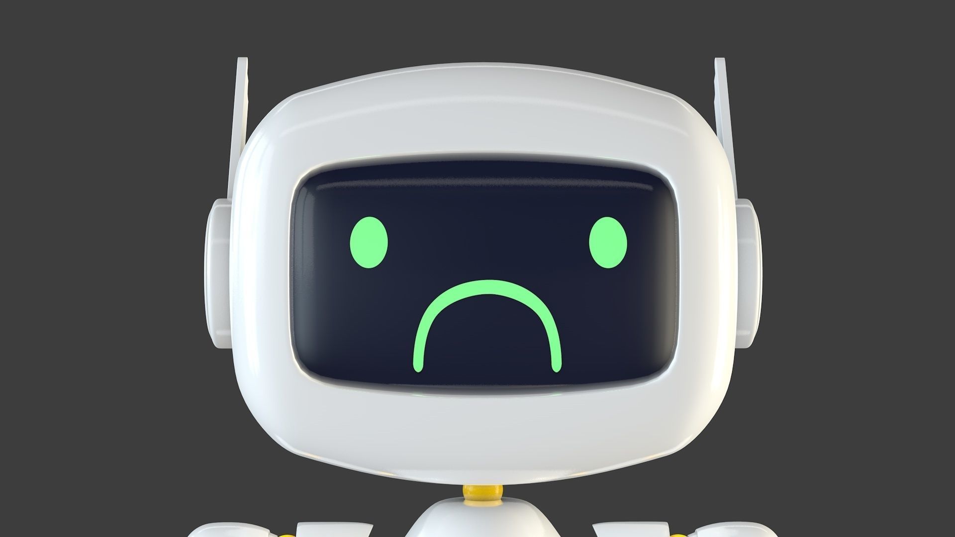 Cute Robot Low-poly 3D model_21