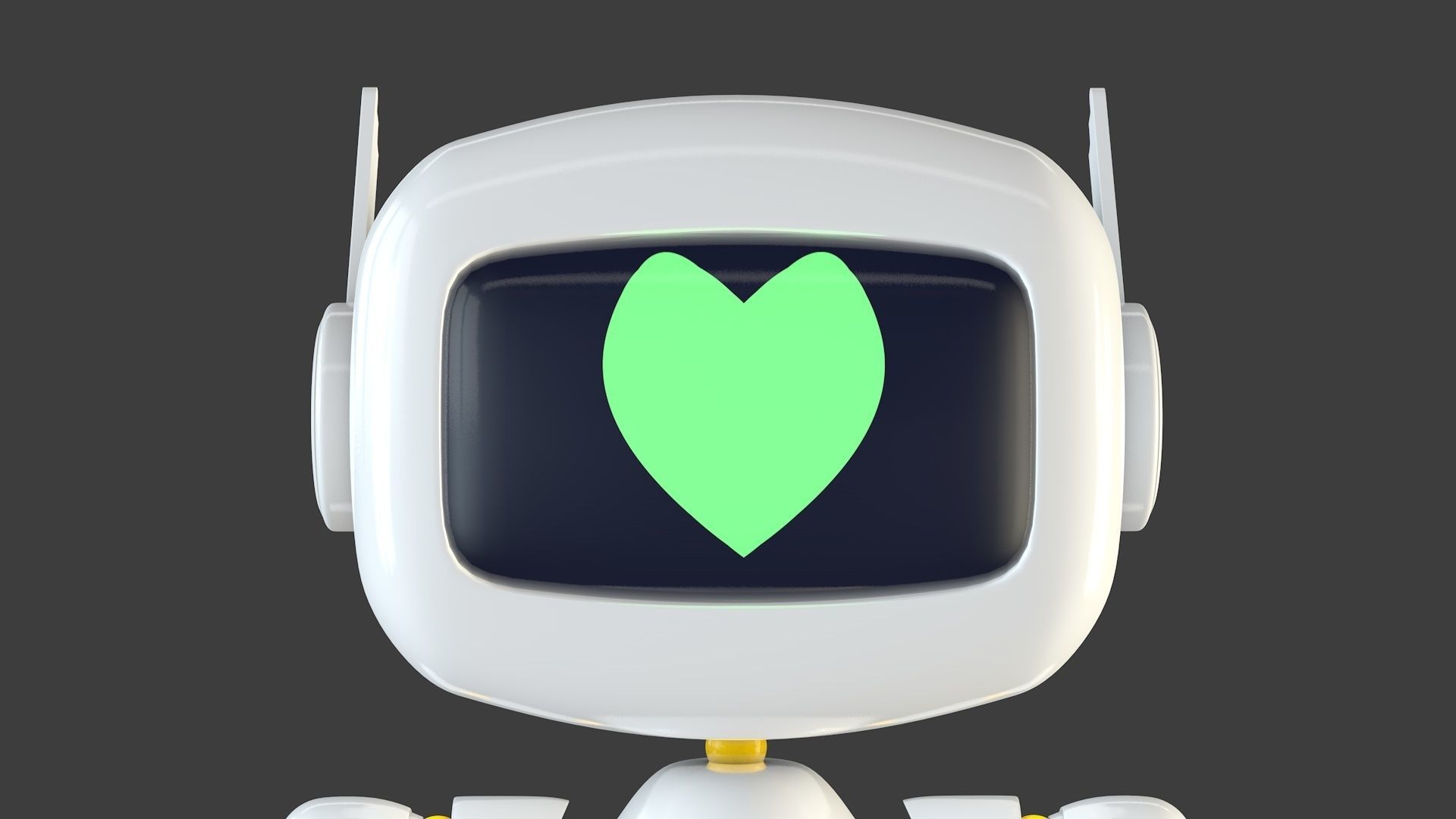 Cute Robot Low-poly 3D model_18