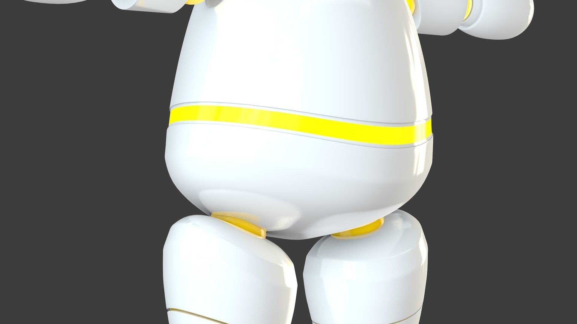 Cute Robot Low-poly 3D model_11