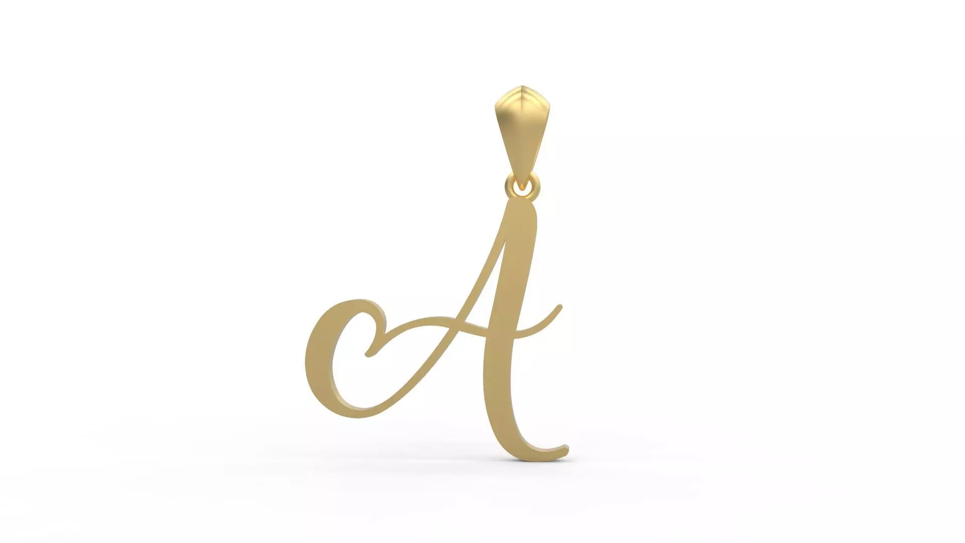 Initial Letters Pendant Amarillo A 3D print model_0
