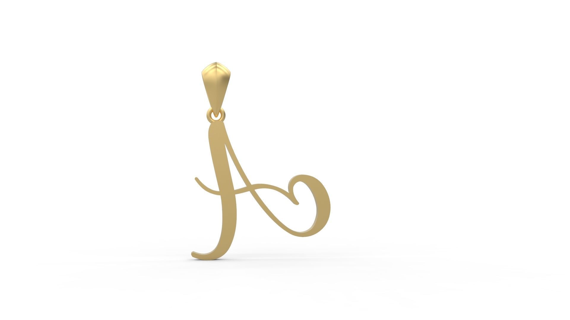 Initial Letters Pendant Amarillo A 3D print model_4