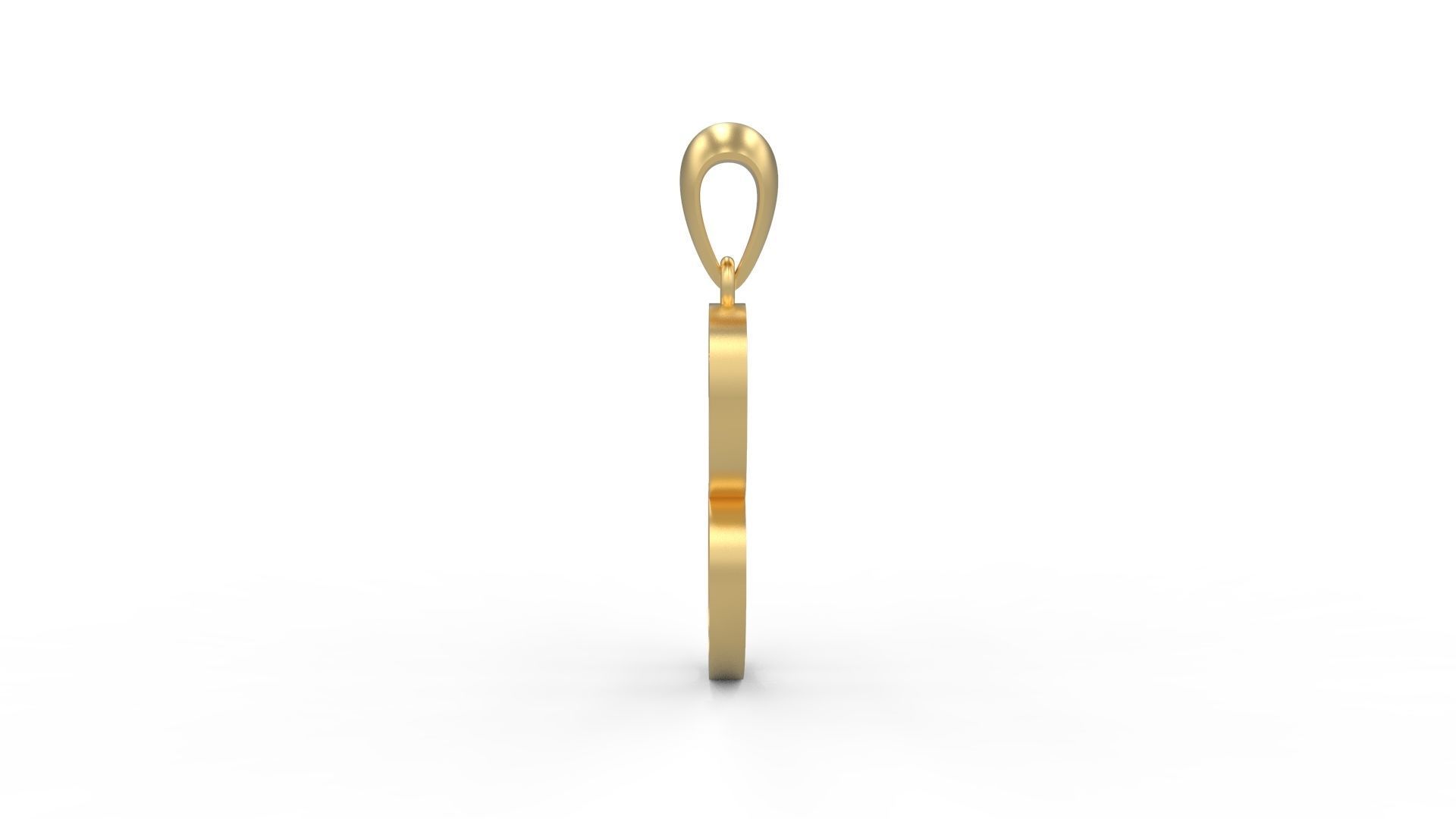 Initial Letters Pendant Amarillo B 3D print model_2